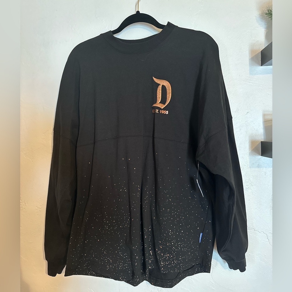 Disneyland Spirit Jersey - Black Rose Gold - Oversized Medium - NEW WITH TAGS